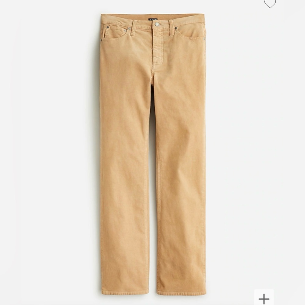 J. CREW High Rise Slim Demi Bootcut Pant in Corduroy